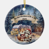 Eerste kerst RV paar Pas getrouwd Ornament (Voorkant)