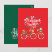 Eerste kerst samen 2025 Romantisch stel Briefkaart (Voorkant / Achterkant)
