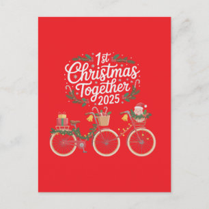 Eerste kerst samen 2025 Romantisch stel Briefkaart