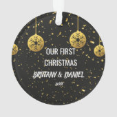 Eerste kerst samen acryl ornament (achterkant)