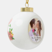 Eerste kerst samen cirkel foto Ornament (Links)