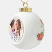 Eerste kerst samen cirkel foto Ornament (Rechts)