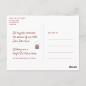 Eerste kerst samen foto geboorte aankondiging briefkaart (Achterkant)