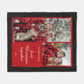 Eerste kerst samen foto van stel fleece deken (Voorkant (Horizontaal))