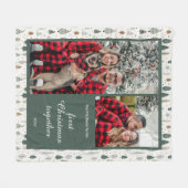 Eerste kerst samen foto van stel fleece deken (Voorkant (Horizontaal))