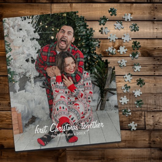 Eerste kerst samen Grappige fotonaam Legpuzzel