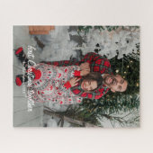 Eerste kerst samen grappige fotonaam legpuzzel (Horizontaal)