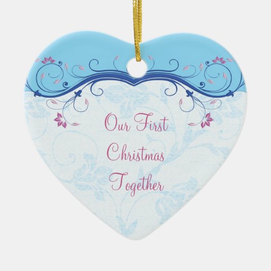 Eerste kerst samen Heart Wedding Ornament (Voorkant)