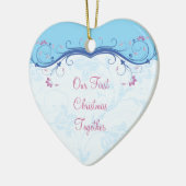 Eerste kerst samen Heart Wedding Ornament (Links)