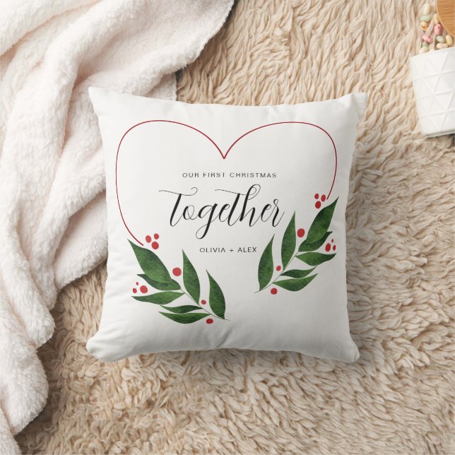 Eerste kerst samen kerstcadeau voor koppel kussen (Deken)