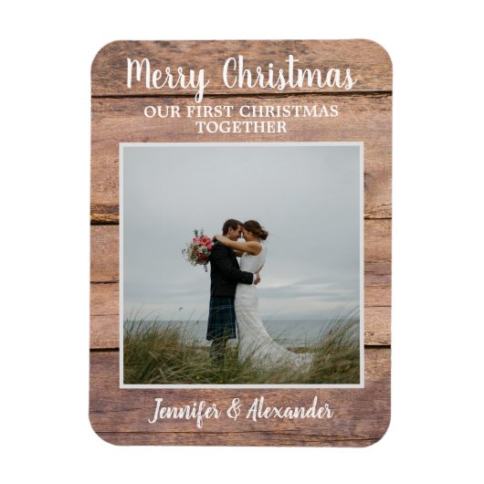 Eerste kerst samen Kerstmis foto Magneet (Verticaal)