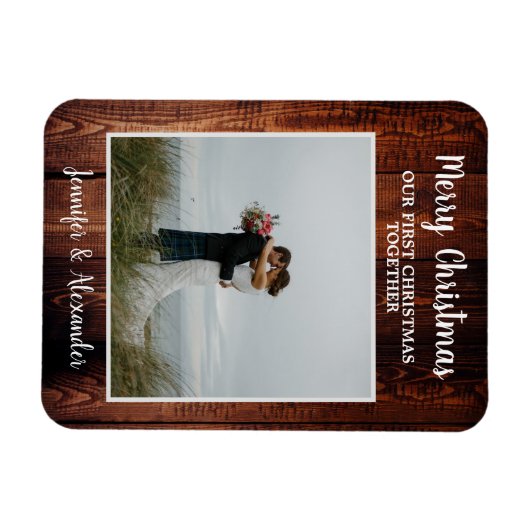 Eerste kerst samen Kerstmis foto Magneet (Horizontaal)