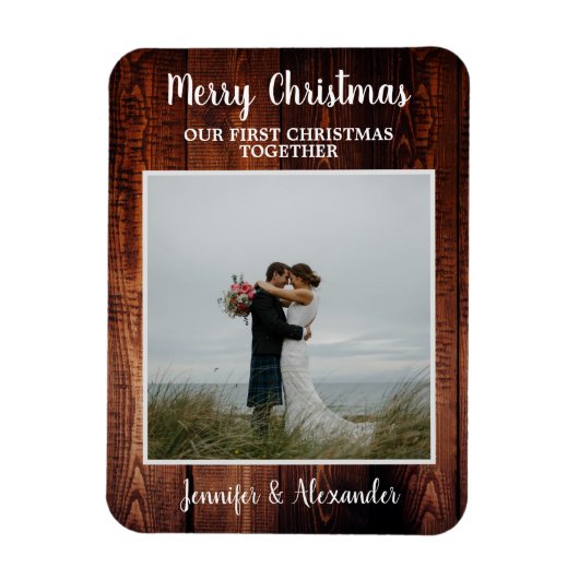 Eerste kerst samen Kerstmis foto Magneet (Verticaal)
