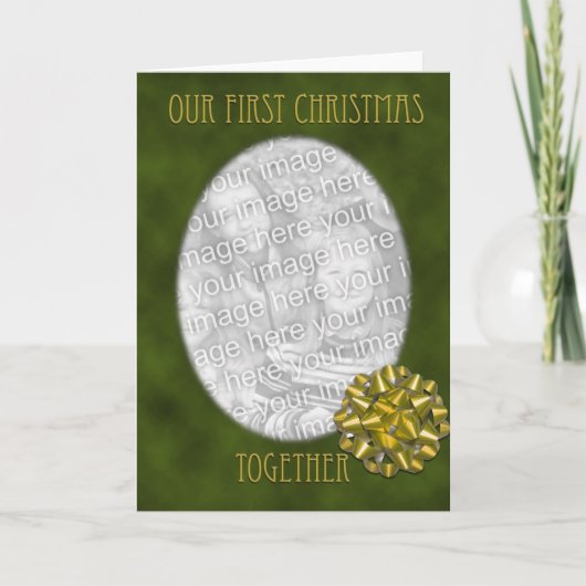 Eerste kerst samen met Bow Feestdagen Kaart (Voorkant)