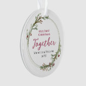 Eerste kerst samen Minimal Wreath Foto Ornament (voorkant)