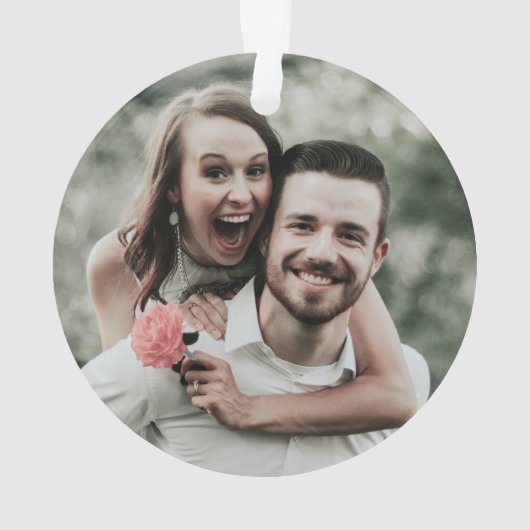Eerste kerst samen Minimal Wreath Foto Ornament (achterkant)