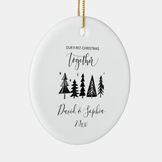 Eerste kerst samen Ornament - aangepaste namen (Rechts)