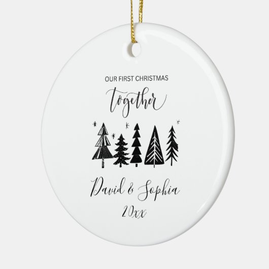 Eerste kerst samen Ornament - aangepaste namen (Links)