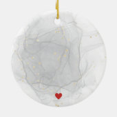 Eerste kerst samen paar in Sokken Keramisch Ornament (Achterkant)