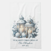 Eerste kerst samen theedoek (Verticaal)