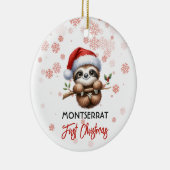 Eerste Kerst schattig luiaard baby Ornament (Rechts)