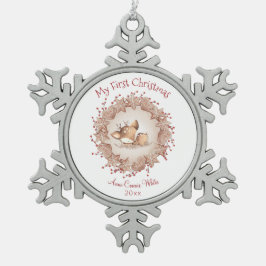 Eerste Kerst Schattige Herten Baby Meisje Ornament