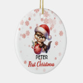 Eerste kerst schattige otter baby Ornament (Rechts)