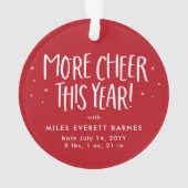 Eerste kerst schattige rode baby foto vakantie ornament (achterkant)