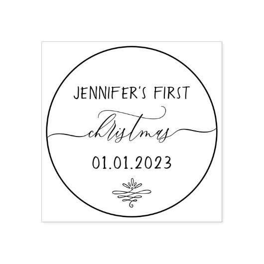 Eerste kerst-signature rubberstempel (Afrduk)
