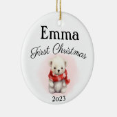 Eerste kerst Teddy Bear Ornament (Rechts)