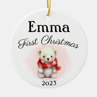 Eerste kerst Teddy Bear Ornament
