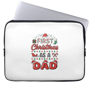 Eerste kerst Vader Vakantie Laptop Sleeve