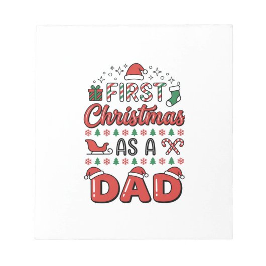 Eerste kerst Vader Vakantie Notitieblok (Voorkant)