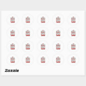 Eerste kerst Vader Vakantie Ronde Sticker (Vel)