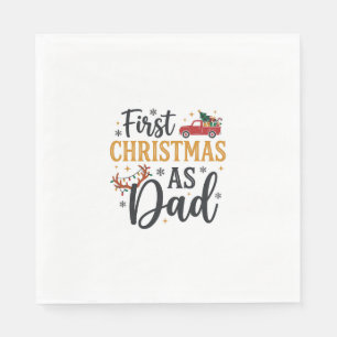 Eerste kerst Vader Vakantie Truck Servet