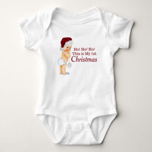Eerste kerst van baby jongen romper (Voorkant)