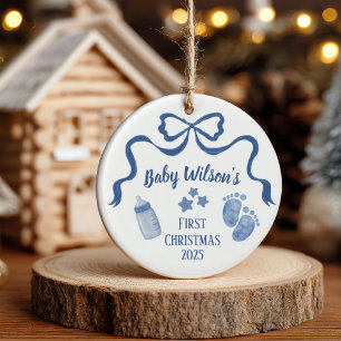 Eerste kerst van de baby, Eerste kerst, Coquette  Keramisch Ornament