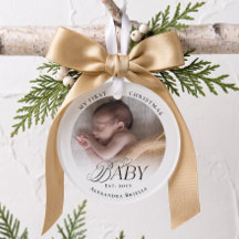 Eerste kerst van de baby Elegant Persoonlijke Foto