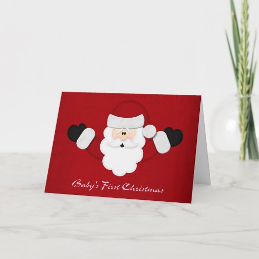 Eerste kerst van de baby feestdagen kaart (Voorkant)