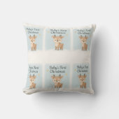 Eerste kerst van de baby rendier knuffel kerst dec kussen (Voorkant)