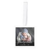 Eerste kerst van grootouders 4 foto's witte script decoratie (Voorkant)