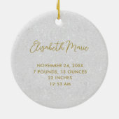 Eerste kerst van grootouders Minimal Gold Foto Keramisch Ornament (Achterkant)