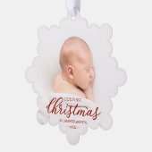 Eerste kerst van grootouders ornament kaart (Links)