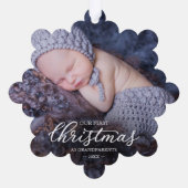 Eerste kerst van grootouders ornament kaart (Achterkant)