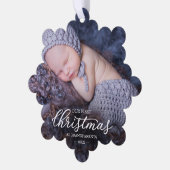 Eerste kerst van grootouders ornament kaart (Links)