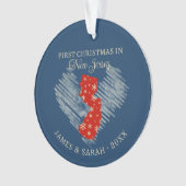 Eerste kerst van het stel in de staat New Jersey B Ornament (voorkant)