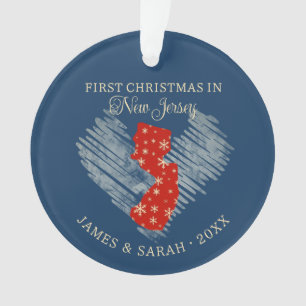 Eerste kerst van het stel in de staat New Jersey B Ornament