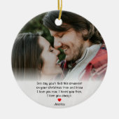 Eerste kerst van het stel, verjaardag van de vrien keramisch ornament (Voorkant)