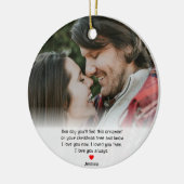 Eerste kerst van het stel, verjaardag van de vrien keramisch ornament (Links)