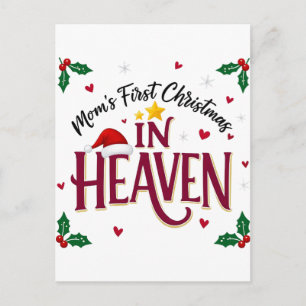 Eerste kerst van mama in de hemel-herdenking briefkaart